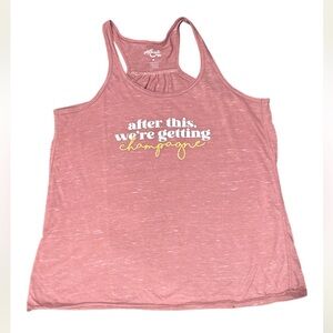 After this, we’re getting champagne racer bank pink tank